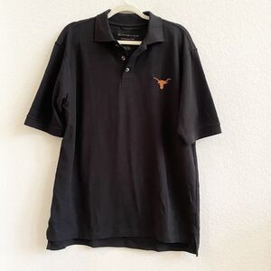 University Co-Op Campus Wear Texas Longhorns Embroidered‎ Polo Shirt Black Small